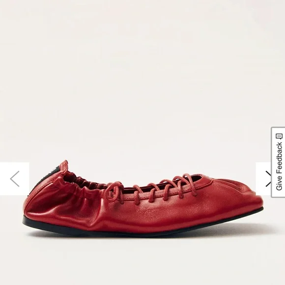 ALOHAS Red Women's Flats - Picture 4 of 4